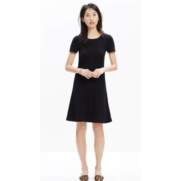 MADEWELL Gallerist Dress in Black Ponte Knit XS - Picture 2 of 8
